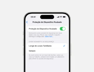 Print da funcionalidade de proteção de dispositivo roubado da Appe.